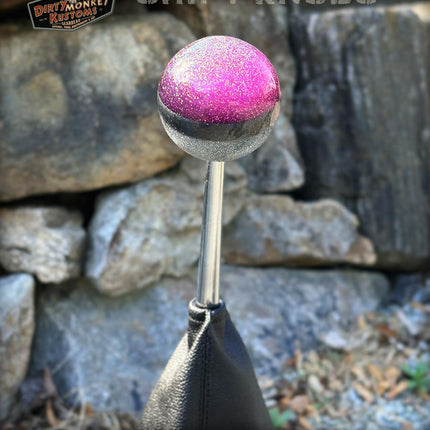 Cannon Ball - Pink Metal Flake Shifter Knob - 02