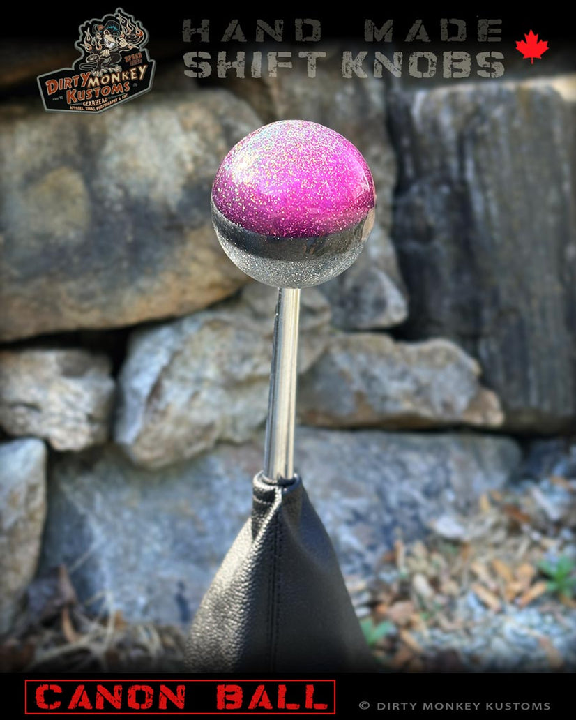 Cannon Ball - Pink Metal Flake Shifter Knob - 02