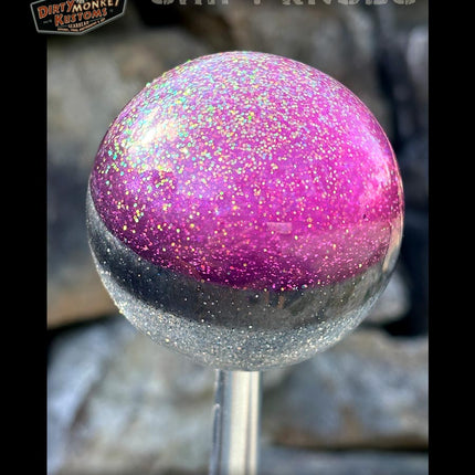 Cannon Ball - Pink Metal Flake Shifter Knob - 02