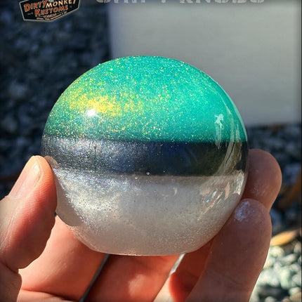 Cannon Ball -Blue Hot Rod Metal Flake Shifter Knob - 06