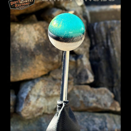 Cannon Ball -Blue Hot Rod Metal Flake Shifter Knob - 06