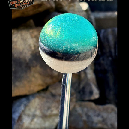 Cannon Ball -Blue Hot Rod Metal Flake Shifter Knob - 06
