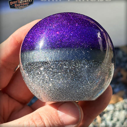 Cannon Ball - Purple Hot Rod Metal Flake Shifter Knob - 07