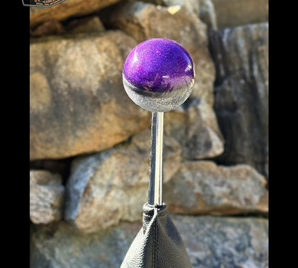 Cannon Ball - Purple Hot Rod Metal Flake Shifter Knob - 07