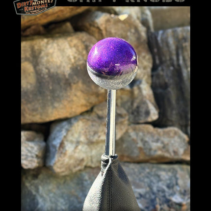 Cannon Ball - Purple Hot Rod Metal Flake Shifter Knob - 07