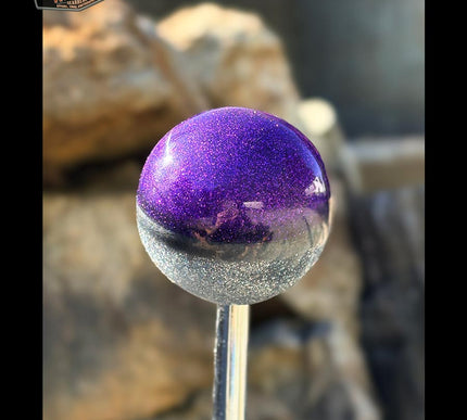 Cannon Ball - Purple Hot Rod Metal Flake Shifter Knob - 07