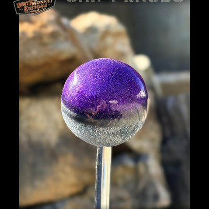 Cannon Ball - Purple Hot Rod Metal Flake Shifter Knob - 07