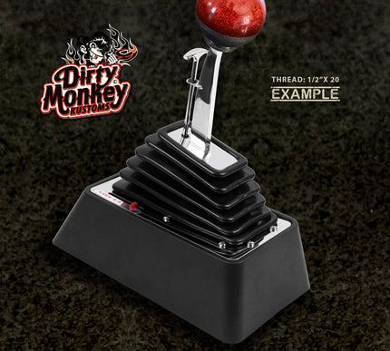 Canon Ball - Red Retro Metal Flake Shifter Knob - 18