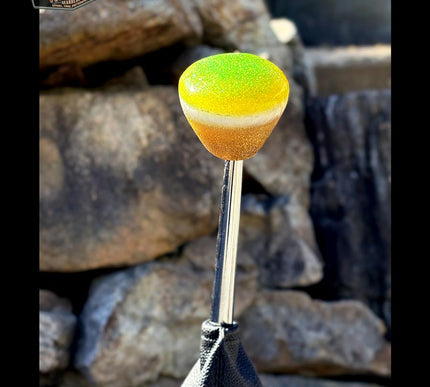 8 Sided Problem - Lime Green Metal Flake Shifter Knob - 02