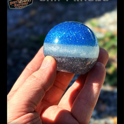 Fast Ball - Blue Metal Flake Shifter Knob - 01