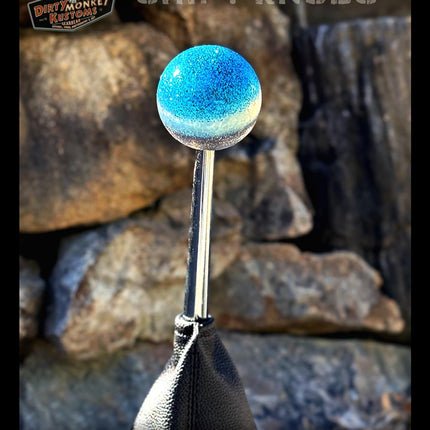 Fast Ball - Blue Metal Flake Shifter Knob - 01