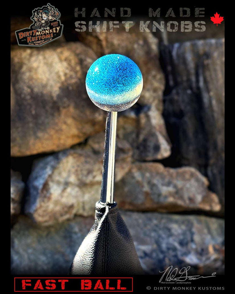 Fast Ball - Blue Metal Flake Shifter Knob - 01