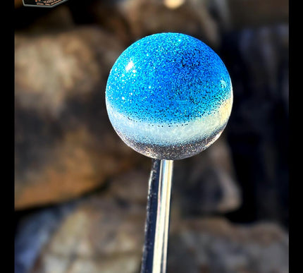 Fast Ball - Blue Metal Flake Shifter Knob - 01