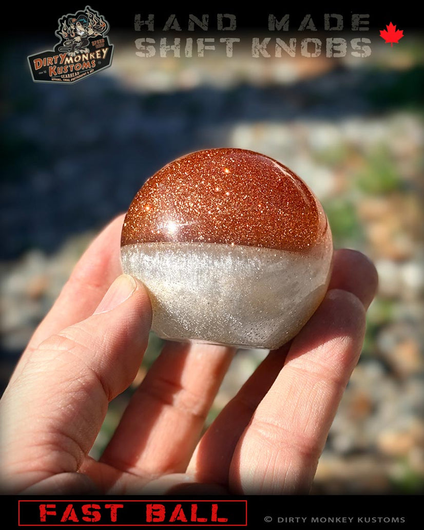 Fast Ball - Copper Metal Flake Shifter Knob - 03
