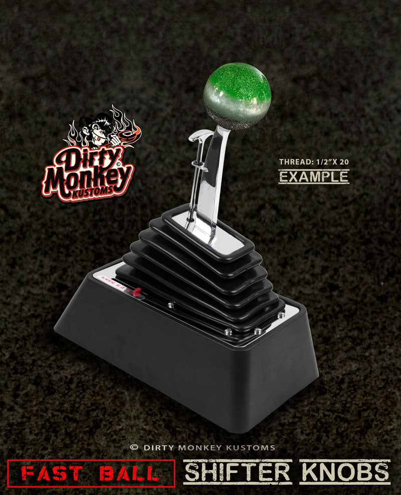 'Juicy' Fast Ball - Green Retro Metal Flake Shifter Knob - 4