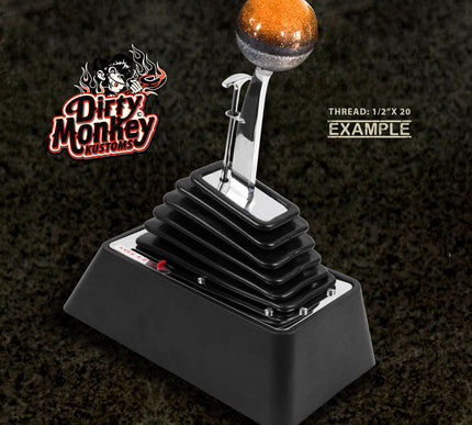Fast Ball - Orange Retro Metal Flake Shifter Knob - 6