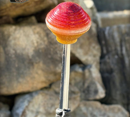 'Fly'n Saucer' Red Hot Rod Metal Flake Shifter Knob 02