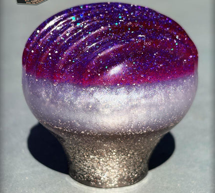 'Groovy' Purple Metal Flake Shifter Knob 02
