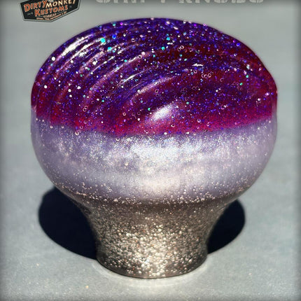 'Groovy' Purple Metal Flake Shifter Knob 02