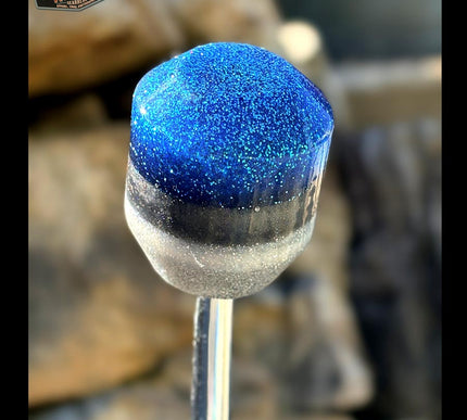 Low Ball - Blue Metal Flake Shifter Knob - 01