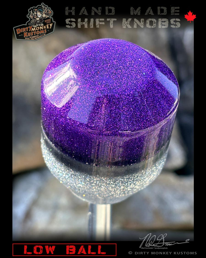 Low Ball - Purple Metal Flake Shifter Knob - 02