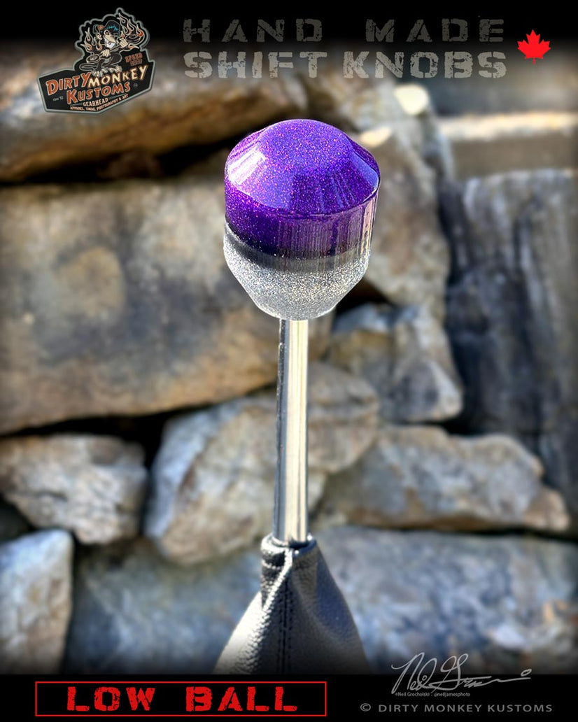 Low Ball - Purple Metal Flake Shifter Knob - 02