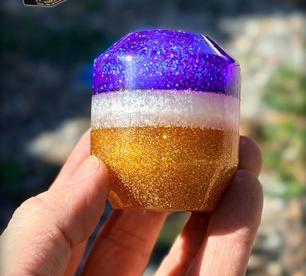 Low Ball - Purple Metal Flake Shifter Knob - 03