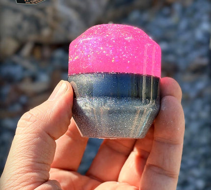 Low Ball - Pink Metal Flake Shifter Knob - 04