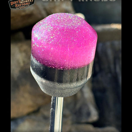 Low Ball - Pink Metal Flake Shifter Knob - 04