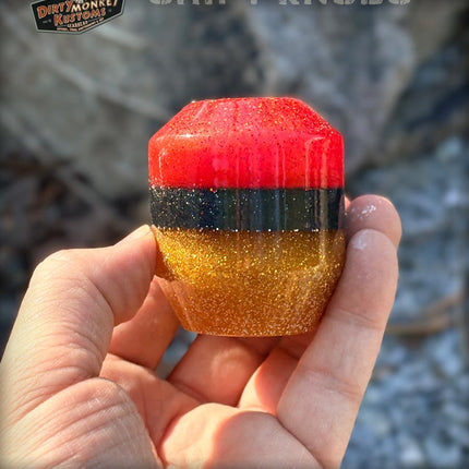 Low Ball - Red Metal Flake Shifter Knob - 05