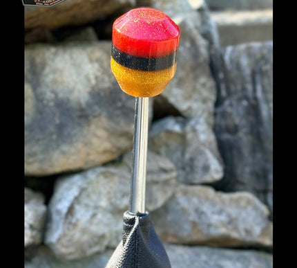 Low Ball - Red Metal Flake Shifter Knob - 05