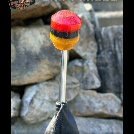 Low Ball - Red Metal Flake Shifter Knob - 05