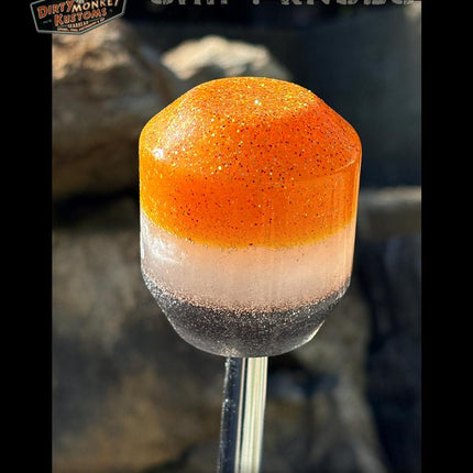 Low Ball - Orange Metal Flake Shifter Knob - 06