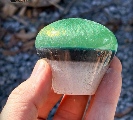 Ol' Skool - Aqua Metal Flake Shifter Knob - 01