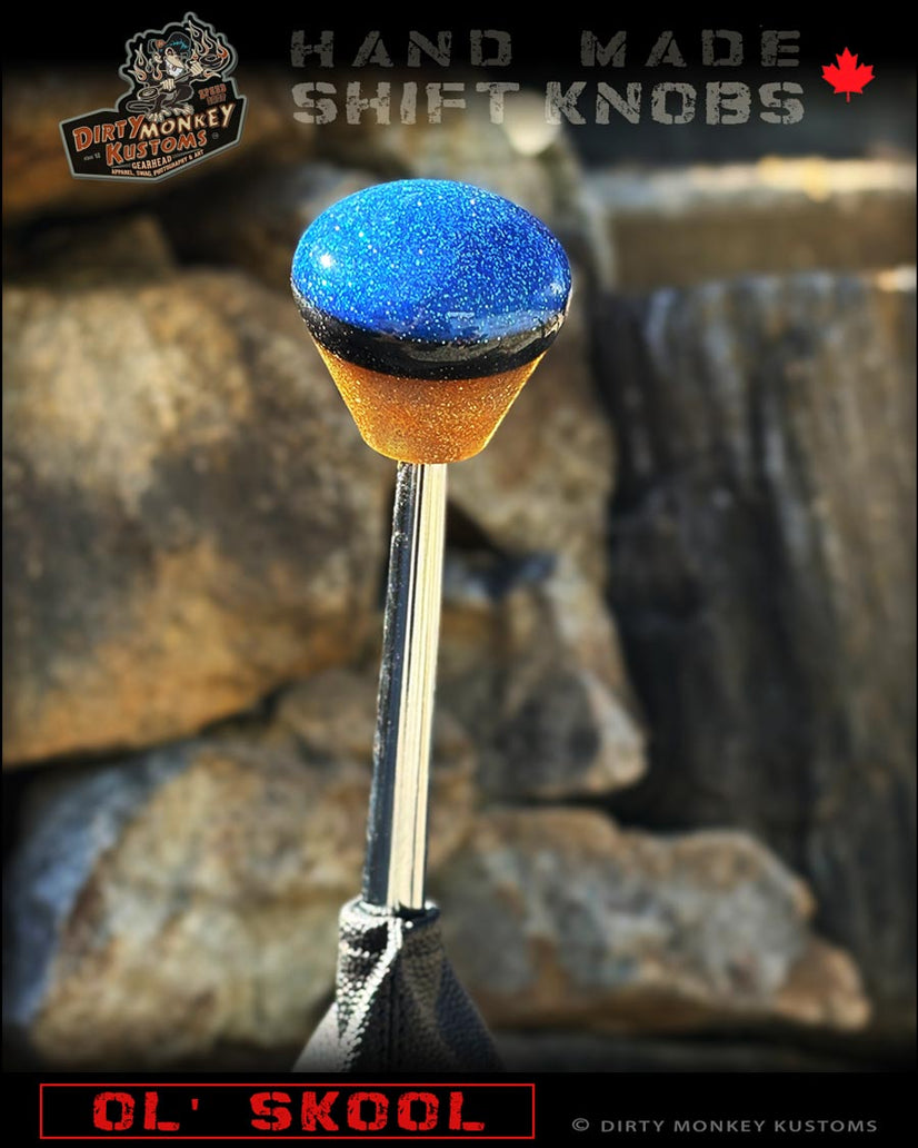 Ol' Skool - Blue Metal Flake Shifter Knob - 02