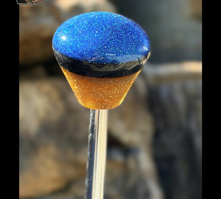Ol' Skool - Blue Metal Flake Shifter Knob - 02
