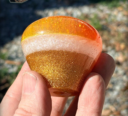 Ol' Skool - Orange Metal Flake Shifter Knob - 03