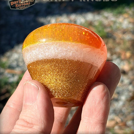 Ol' Skool - Orange Metal Flake Shifter Knob - 03