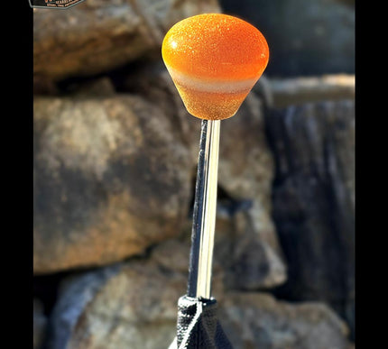 Ol' Skool - Orange Metal Flake Shifter Knob - 03