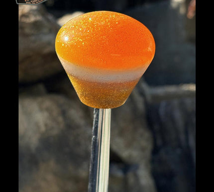 Ol' Skool - Orange Metal Flake Shifter Knob - 03