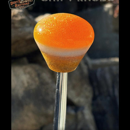 Ol' Skool - Orange Metal Flake Shifter Knob - 03