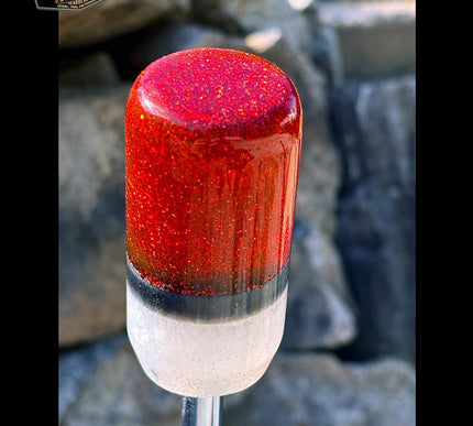 Slim Jim - Red Metal Flake Shifter Knob - 01