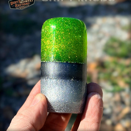 Slim Jim - Lime Green Metal Flake Shifter Knob - 02