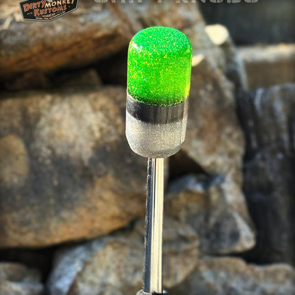 Slim Jim - Lime Green Metal Flake Shifter Knob - 02