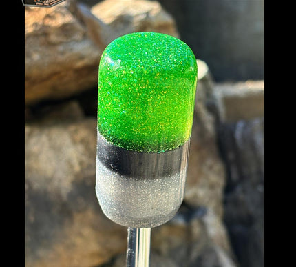 Slim Jim - Lime Green Metal Flake Shifter Knob - 02