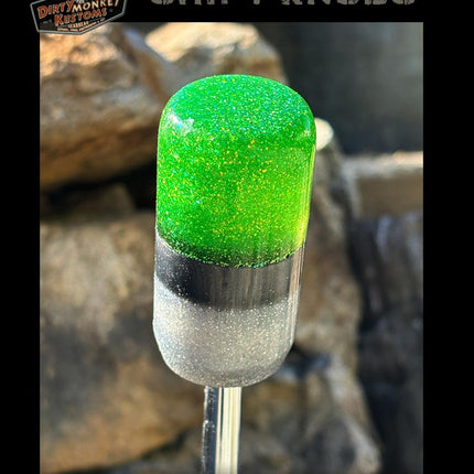 Slim Jim - Lime Green Metal Flake Shifter Knob - 02