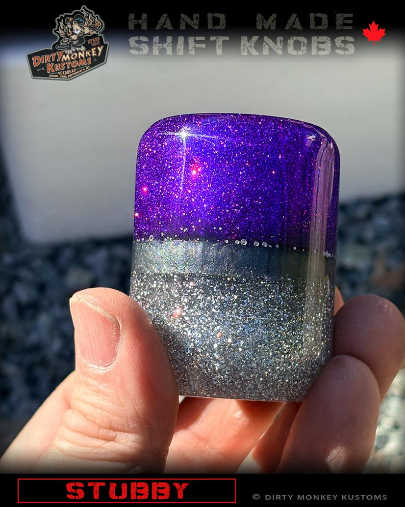 Stubby - Purple Metal Flake Shifter Knob - 01