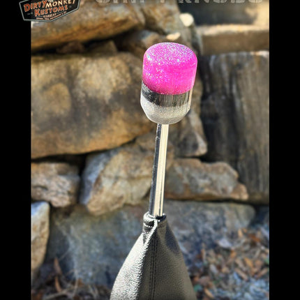 Stubby - Pink Retro Metal Flake Shifter Knob - 02