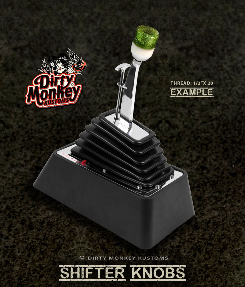 2oz 'Stubby'- Green Metal Flake Shifter Knob - 4