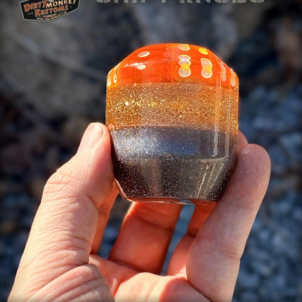 Low Ball - Gold Metal Flake Dice Shifter Knob - 08